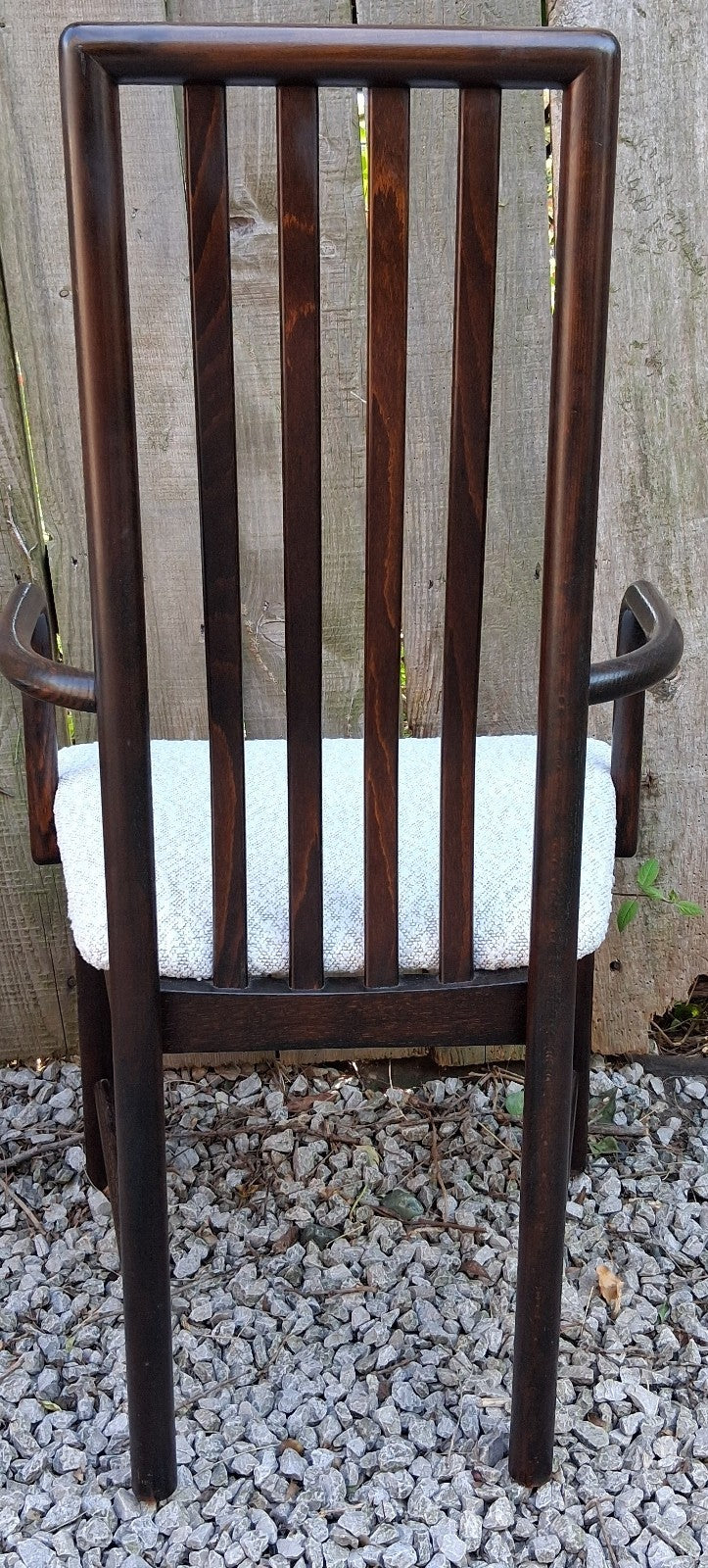 Mid Century Modern Danish Dining Chairs by Boltinge incl 2 carvers Ivory Boucle
