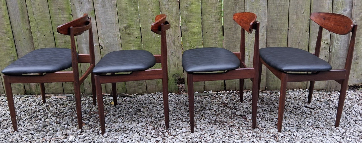 Mid Century Modern 4 GPlan chairs 2 chairs orig Kofod Larsen gold marks 2 reproB