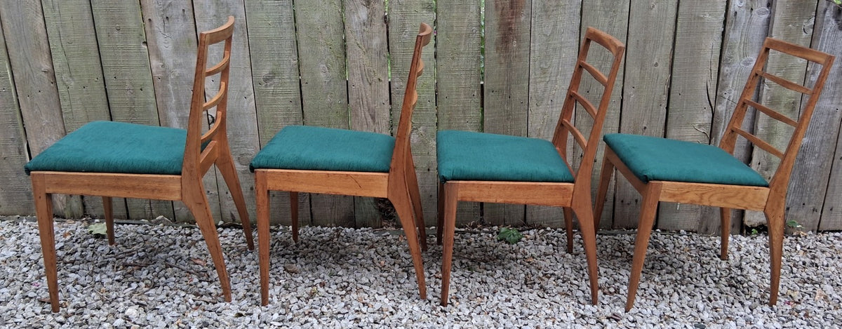 Mid Century 4 Repholstered Teak Dining Chairs McIntosh Model no 9073