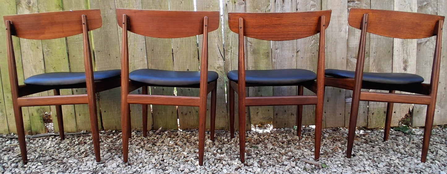 Mid Century Modern 4 GPlan  chairs 2 chairs orig Kofod Larsen gold marks 2 repro