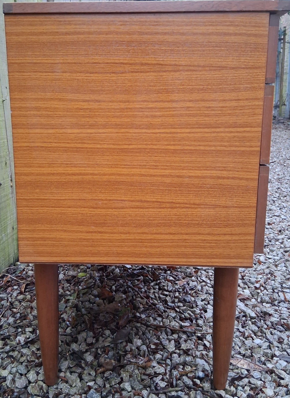 Mid Century Modern Schreiber Set of 4 drawers metal handles