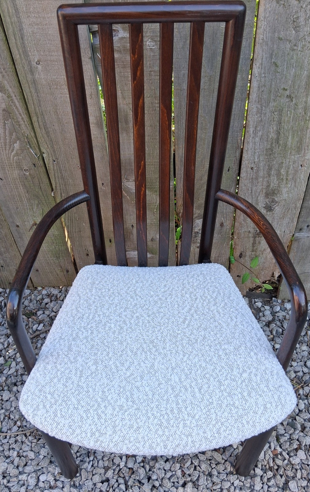 Mid Century Modern Danish Dining Chairs by Boltinge incl 2 carvers Ivory Boucle