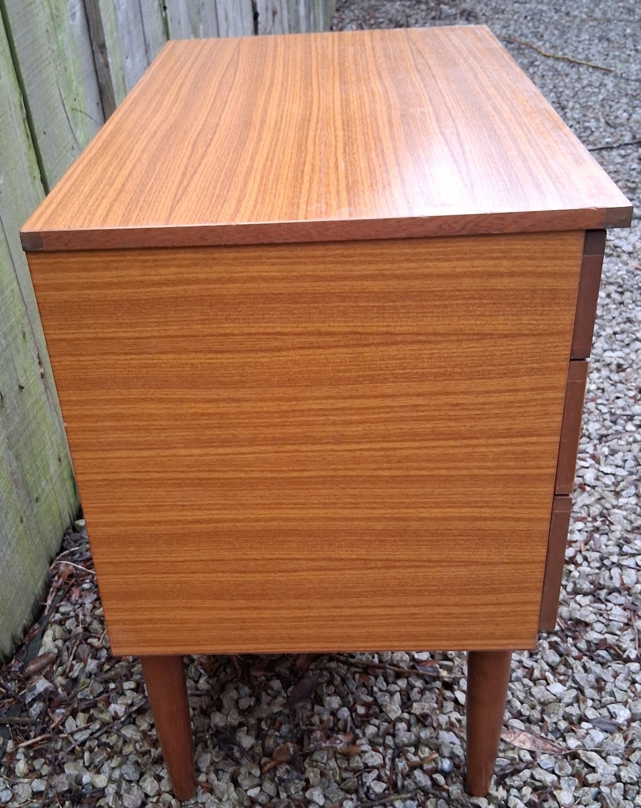 Mid Century Modern Schreiber Set of 4 drawers metal handles