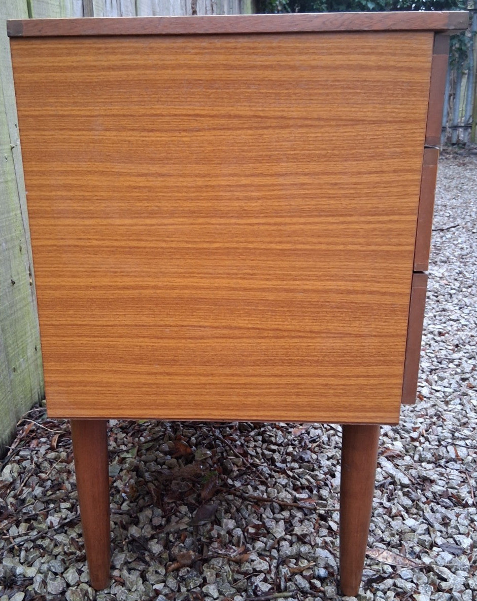 Mid Century Modern Schreiber Set of 4 drawers metal handles