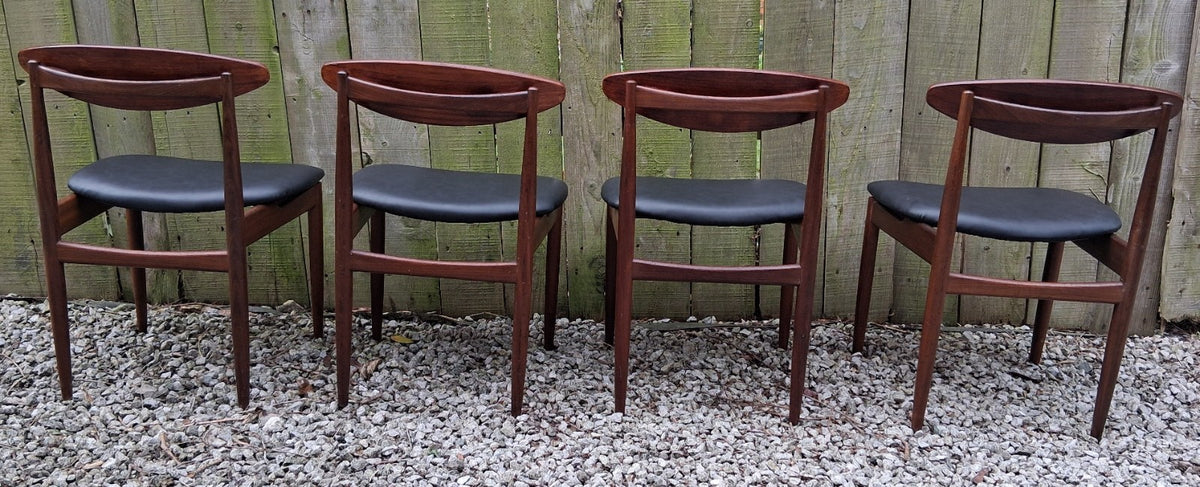 Mid Century Modern 4 GPlan chairs 2 chairs orig Kofod Larsen gold marks 2 reproB