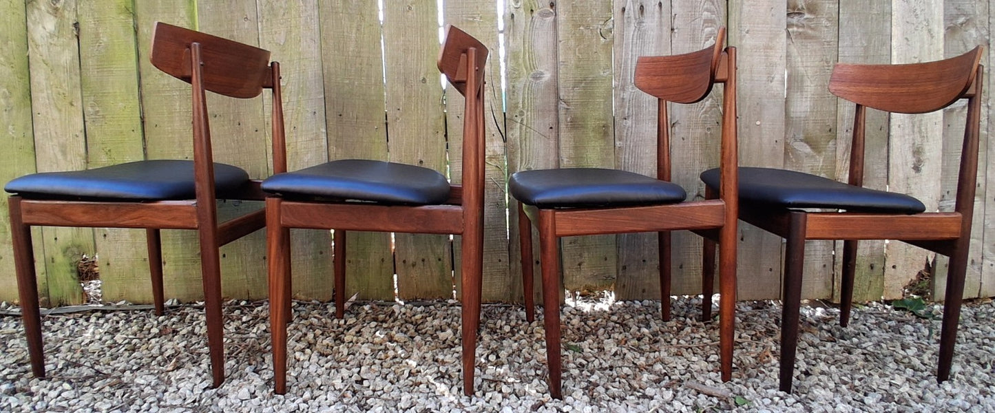 Mid Century Modern 4 GPlan  chairs 2 chairs orig Kofod Larsen gold marks 2 repro