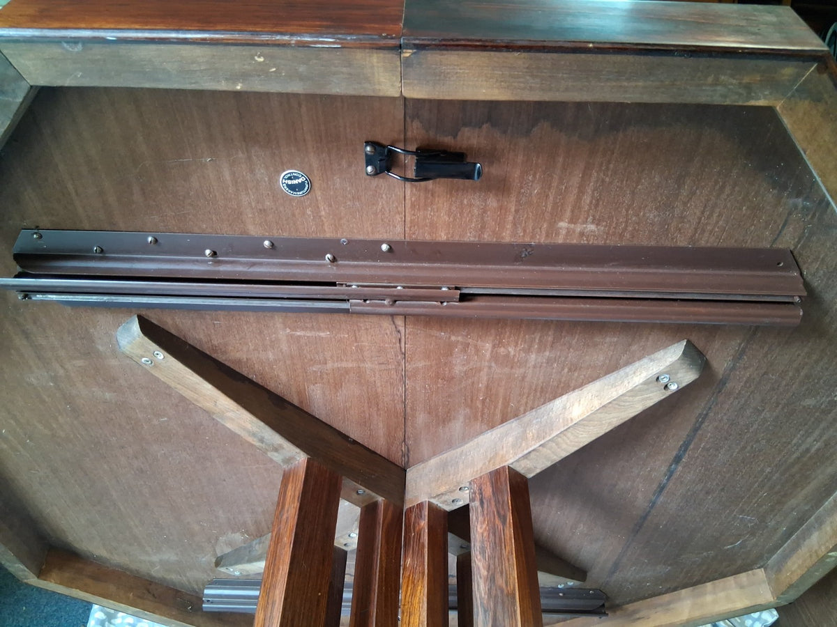 MCM Johannes Andersen octagonal rosewood dining table produced by Hans Bech