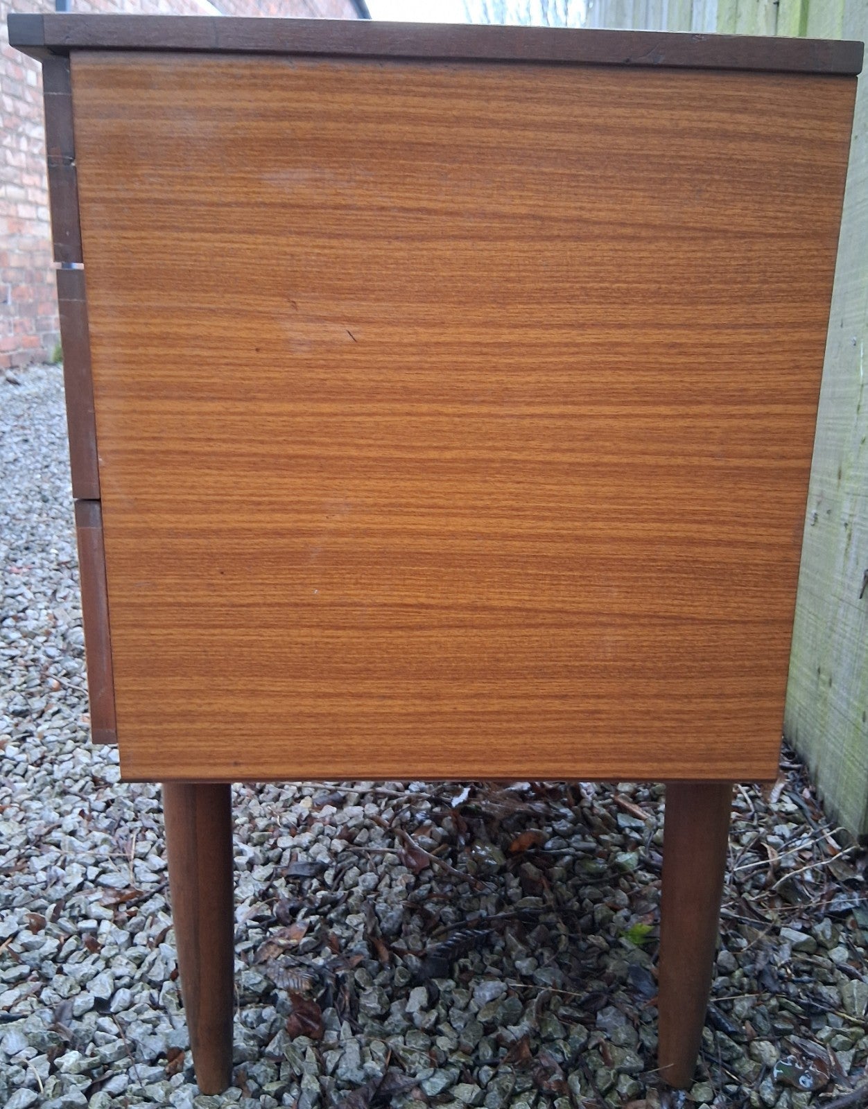Mid Century Modern Schreiber Set of 4 drawers metal handles