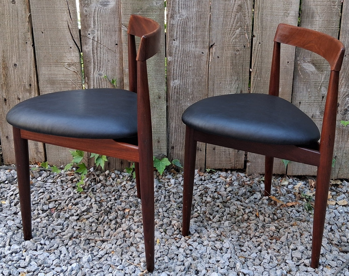 Mid-Century Modern Hans Olsen Frem Rojle Danish Tripod 2 Chairs Roundette A