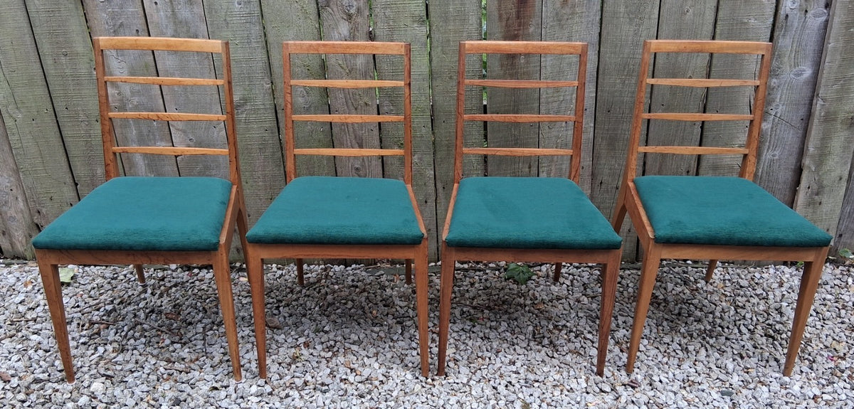 Mid Century 4 Repholstered Teak Dining Chairs McIntosh Model no 9073