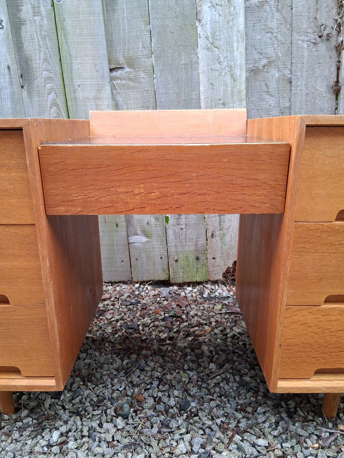 MCM Kneehole Stag C Range light oak desk /dressing Table by John and Sylvia Reid