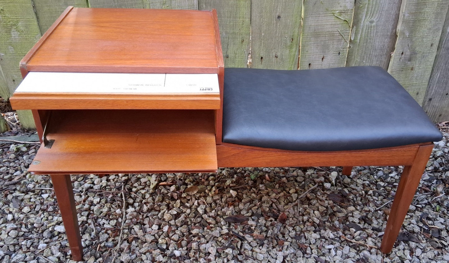 MCM Chippy Heath Telephone seat Black Vinyl
