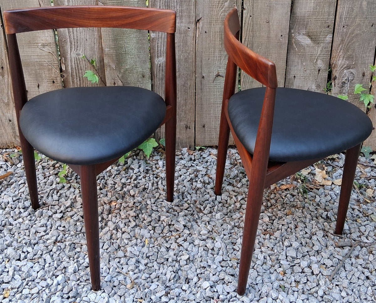 Mid-Century Modern Hans Olsen Frem Rojle Danish Tripod 2 Chairs Roundette A