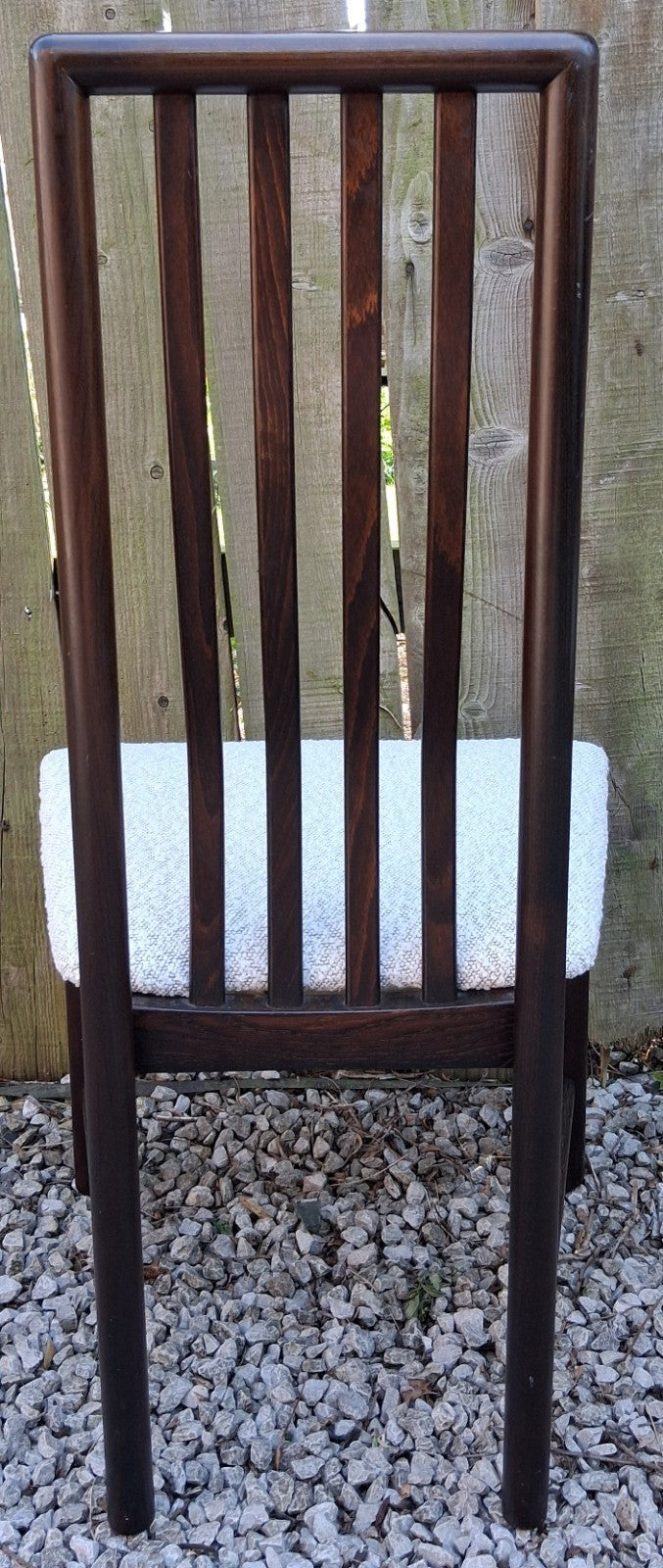 Mid Century Modern Danish Dining Chairs by Boltinge incl 2 carvers Ivory Boucle