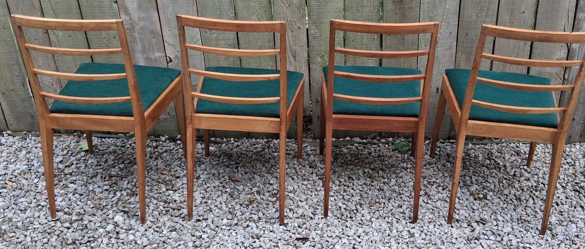 Mid Century 4 Repholstered Teak Dining Chairs McIntosh Model no 9073