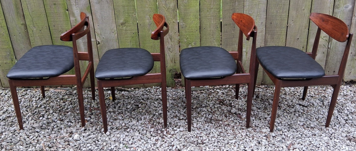 Mid Century Modern 4 GPlan chairs 2 chairs orig Kofod Larsen gold marks 2 reproB