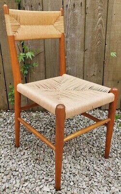 Mid Century Mod 4 Charlotte Perriand Style Dordogne Chair Robert Sentou rewoven
