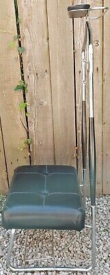Mid century modern Valet Stand Black Vinyl Metal Tube