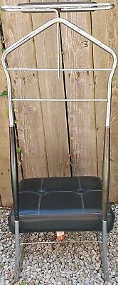 Mid century modern Valet Stand Black Vinyl Metal Tube