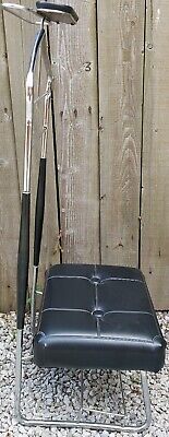 Mid century modern Valet Stand Black Vinyl Metal Tube