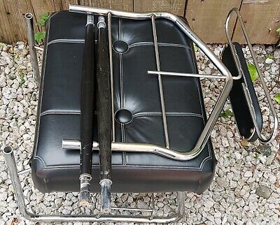 Mid century modern Valet Stand Black Vinyl Metal Tube