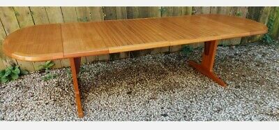 MCM Extending Drop Leaf Dining Table two Leaves Danish