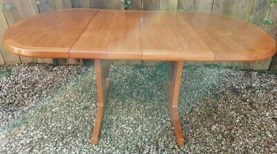 MCM Extending Drop Leaf Dining Table two Leaves Danish