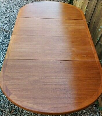 MCM Extending Drop Leaf Dining Table two Leaves Danish