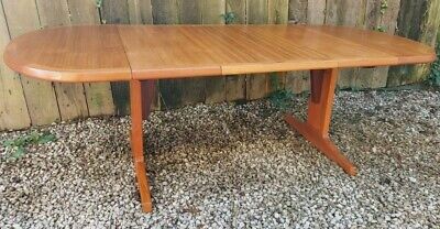 MCM Extending Drop Leaf Dining Table two Leaves Danish