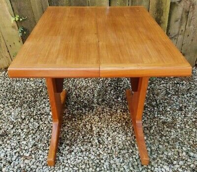 MCM Extending Drop Leaf Dining Table two Leaves Danish