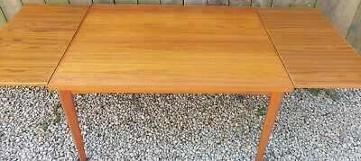 Mcm Extending Teak Table Rectangular angular legs