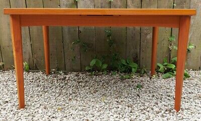 Mcm Extending Teak Table Rectangular angular legs