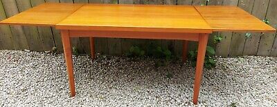 Mcm Extending Teak Table Rectangular angular legs