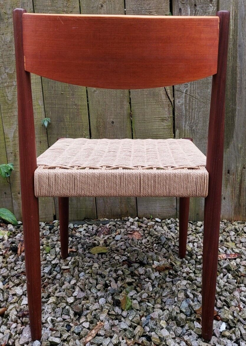 Mid Century Modern 2 Frem Rojle Danish Papercord Chairs Recorded