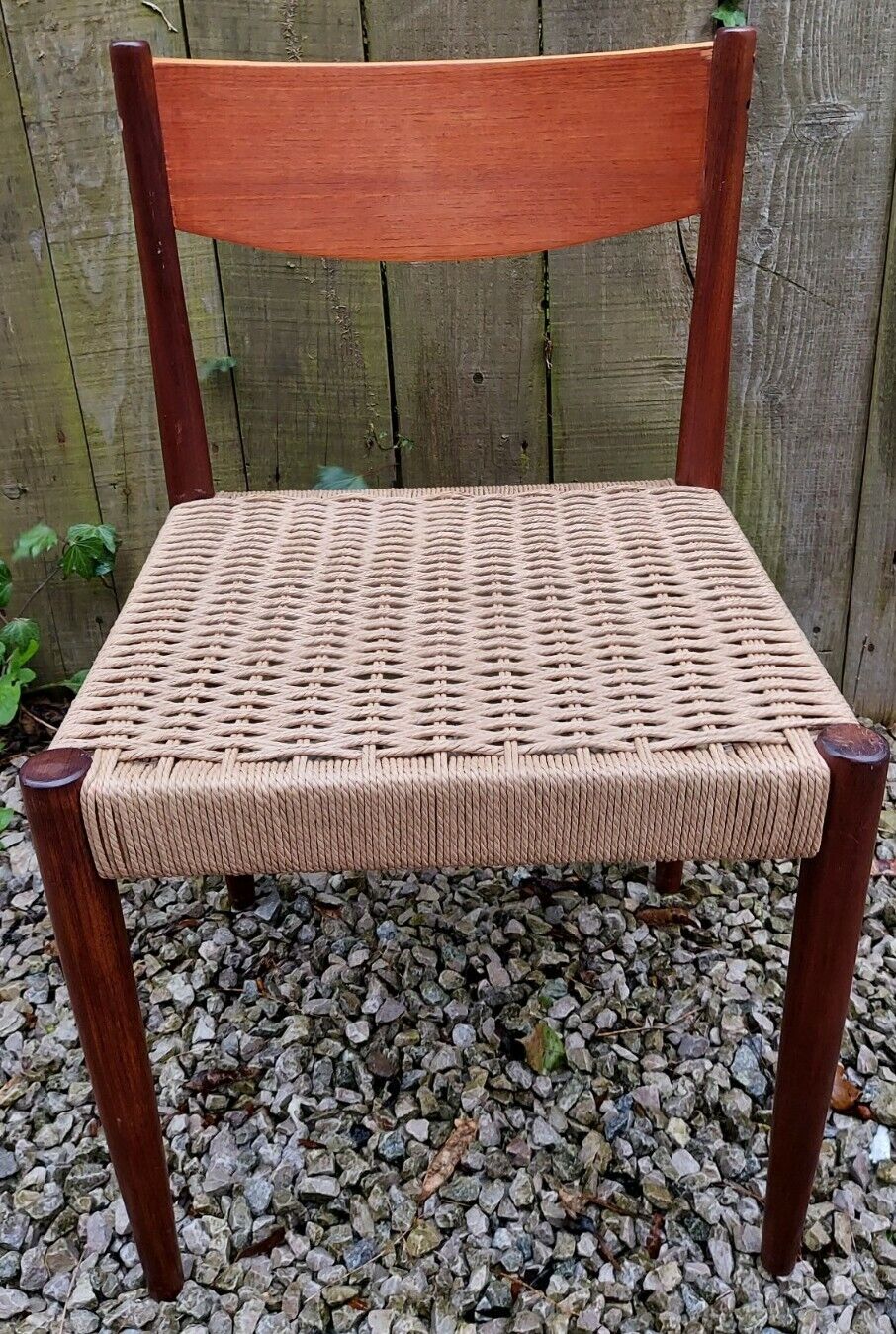 Mid Century Modern 2 Frem Rojle Danish Papercord Chairs Recorded