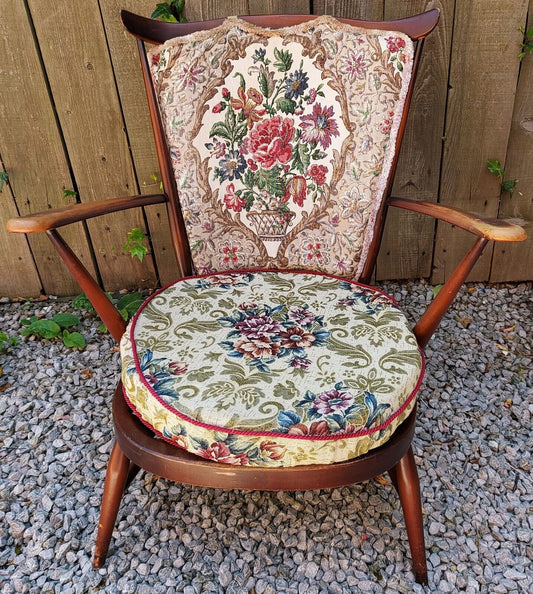 Mid Century Modern Ercol Easy Chair Model 359 Blue Label