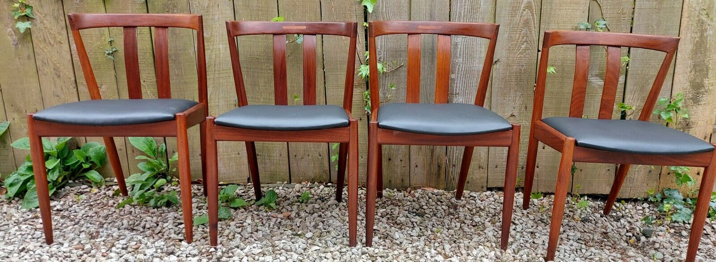 Mid Century Modern 6 Danish curved back Dining Chairs