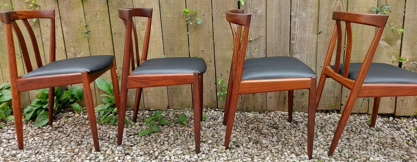 Mid Century Modern 6 Danish curved back Dining Chairs