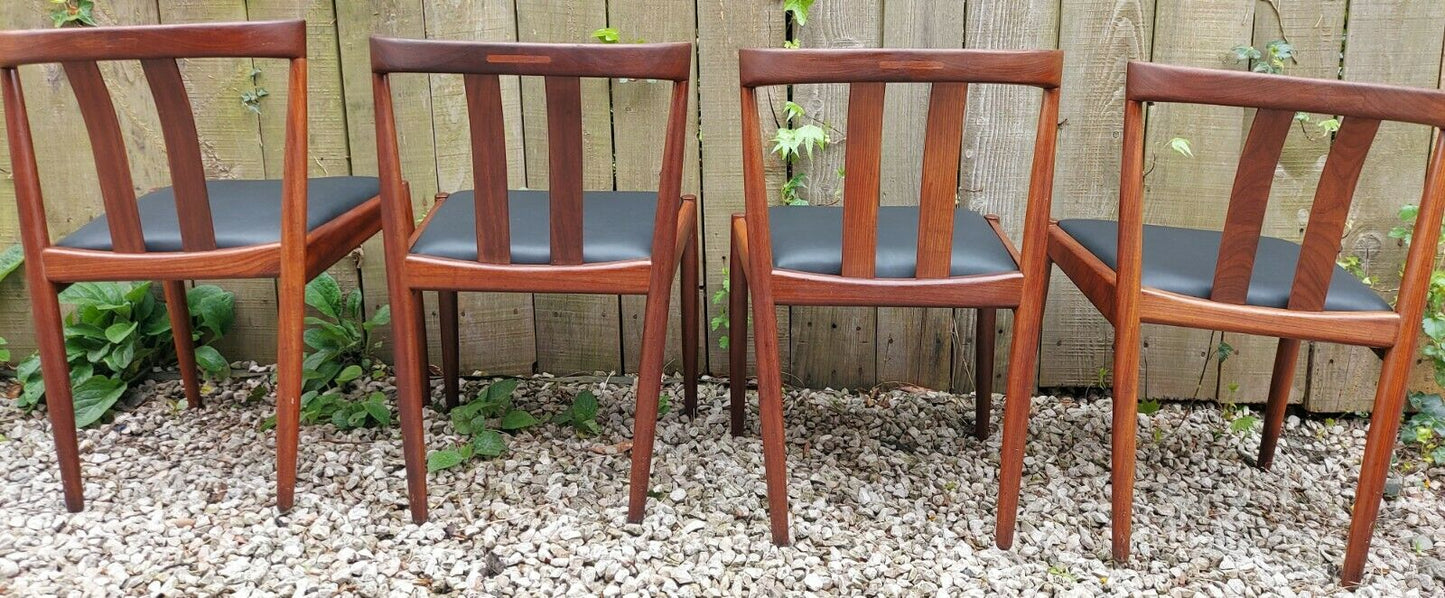 Mid Century Modern 6 Danish curved back Dining Chairs